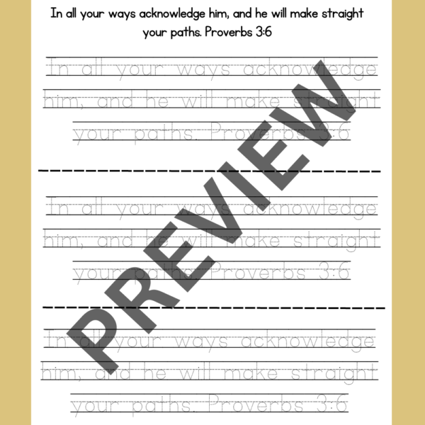 Tracing Practice- Bible Verses - Image 2