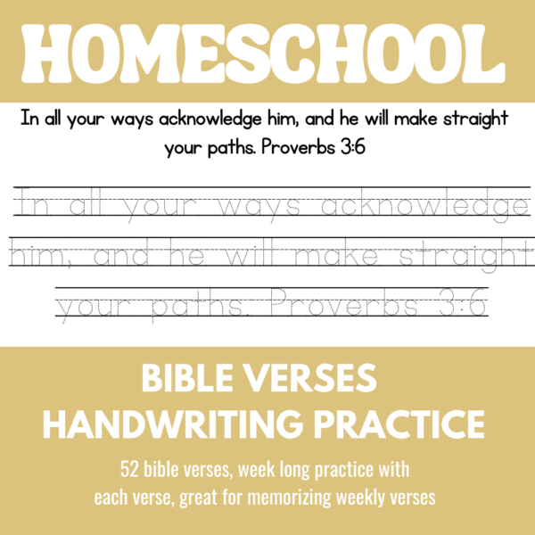 Tracing Practice- Bible Verses